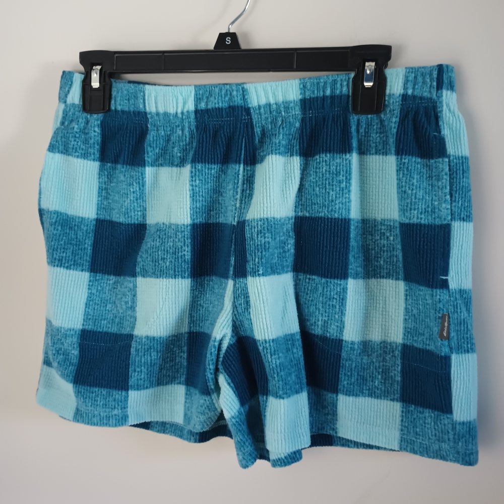 Eddie Bauer Blue Checkered Pajama Shorts